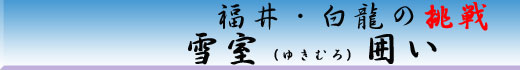 白龍雪室囲い